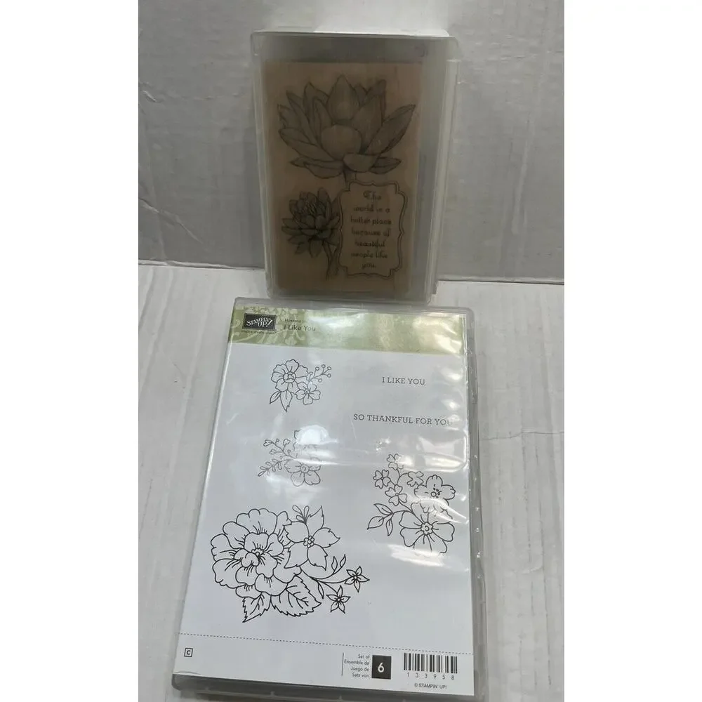 Lot Of Stampin' Up + Cloud9 Design Rubber Cling Stamp Sets Home/Floral Crafts